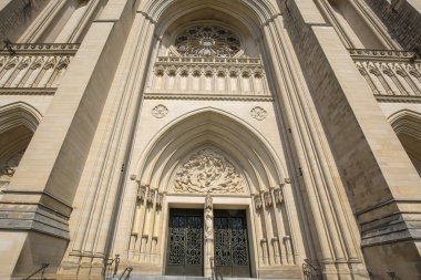 Washington Ulusal Katedrali. Mayıs 2019. Amerika. Tarihi mimari. Seyahat arkaplanı. 