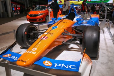 New York. ABD Mayıs 2019. Uluslararası Otomobil Fuarı.