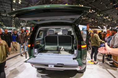 New York. ABD Mayıs 2019. Uluslararası Otomobil Fuarı.