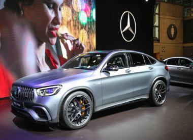 New York. ABD Mayıs 2019. Uluslararası Otomobil Fuarı.