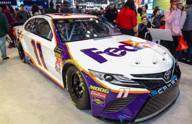 New York. ABD Mayıs 2019. Uluslararası Otomobil Fuarı.