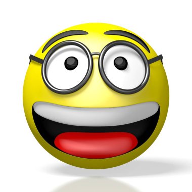 3D emoji / emoticon - gözlük takıyor / inek