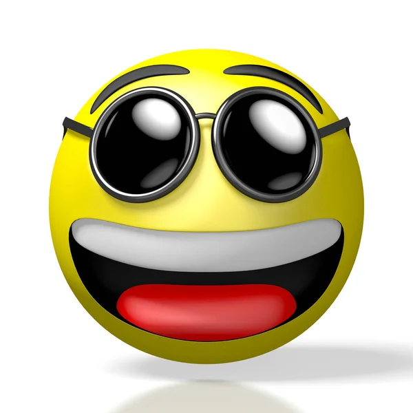 Emoji Emoticon Cool Sonnenbrille — Stockfoto