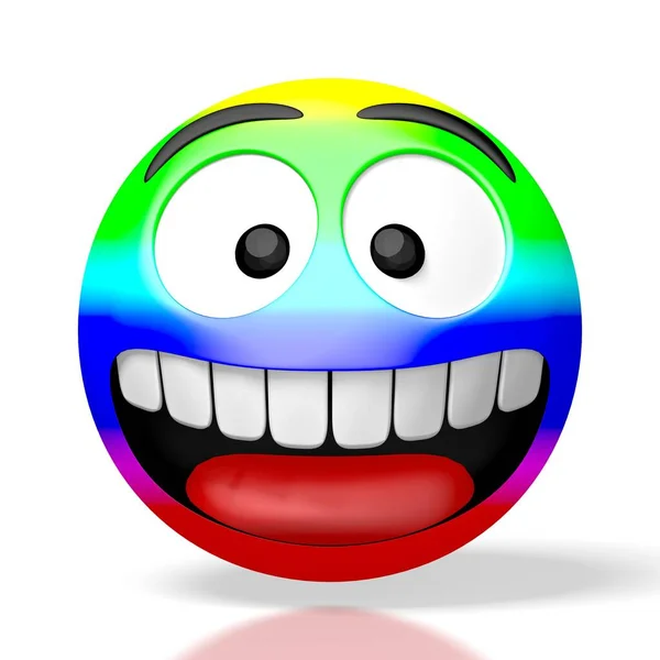 Emoji Emoticon Rainbow Lgbt Crazy — стоковое фото