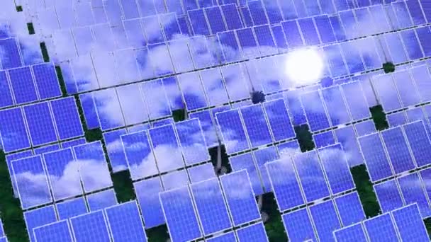 Paneles Solares Concepto Energía Renovable Animación — Vídeos de Stock