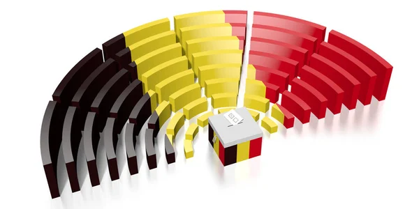 Парламентські вибори в Бельгії - 3d рендеринг — стокове фото