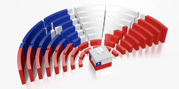 Parliament election in Chile - 3D rendering — Stock Photo, Image