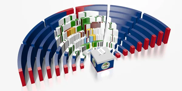 Elecciones al Parlamento en Belice - Representación 3D — Foto de Stock