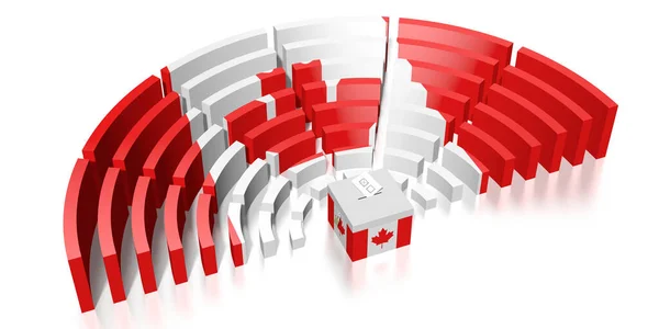 Parlamenti választások Kanadában - 3d renderelés — Stock Fotó
