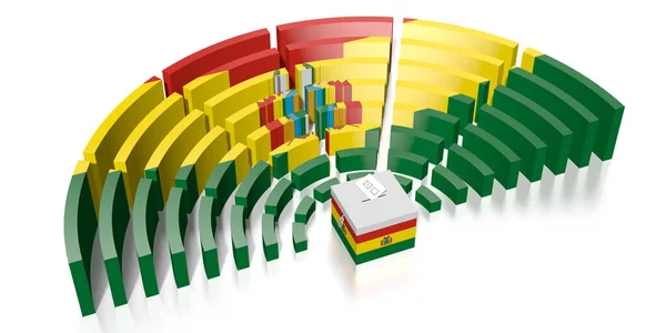 Elecciones al Parlamento en Bolivia - Representación 3D — Foto de Stock