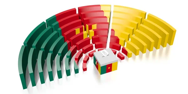 Elecciones al Parlamento en Camerún - Representación 3D — Foto de Stock