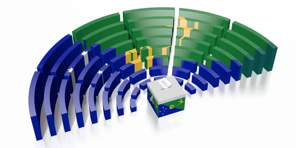 Elecciones al Parlamento en Isla de Navidad - Representación 3D — Foto de Stock