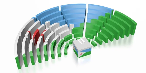Elecciones al Parlamento en Djibouti - Representación 3D — Foto de Stock