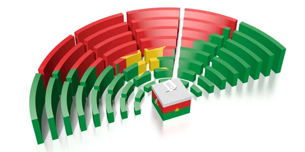 Elecciones al Parlamento en Burkina Faso - Representación 3D — Foto de Stock