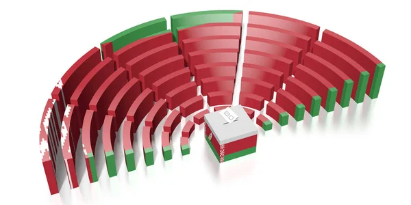 Elecciones al Parlamento en Bielorrusia - representación 3D — Foto de Stock