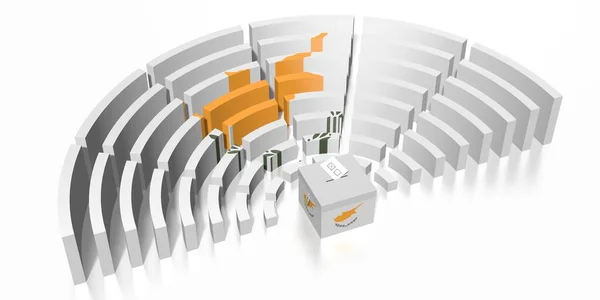 Elecciones al Parlamento en Chipre - Representación 3D — Foto de Stock