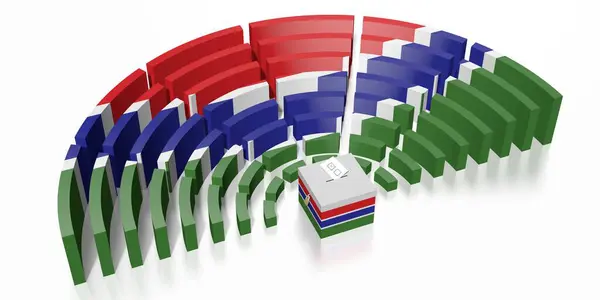 Eleição do Parlamento na Gâmbia - renderização 3D — Fotografia de Stock