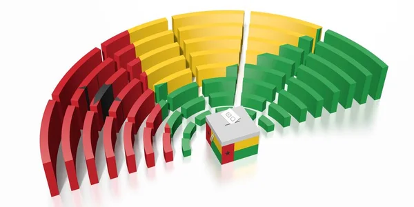 Elecciones al Parlamento en Guinea Bissau - Representación 3D — Foto de Stock