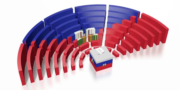 Elecciones al Parlamento en Haití - Representación 3D — Foto de Stock