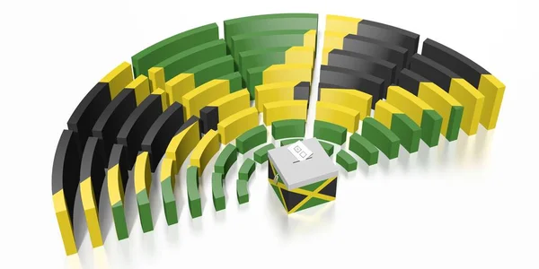Parlamentní volby na Jamajce - 3d rendering — Stock fotografie