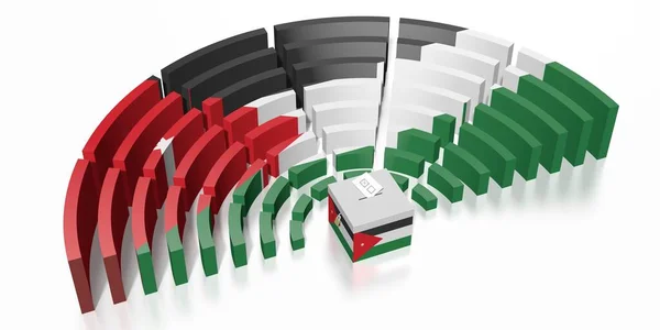 Парламентские выборы в Иордании - 3D рендеринг — стоковое фото