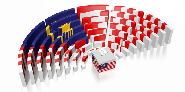 Eleição do Parlamento na Malásia - renderização 3D — Fotografia de Stock