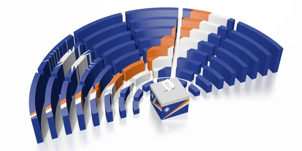 Elezione del Parlamento nelle Isole Marshall - rendering 3D — Foto Stock