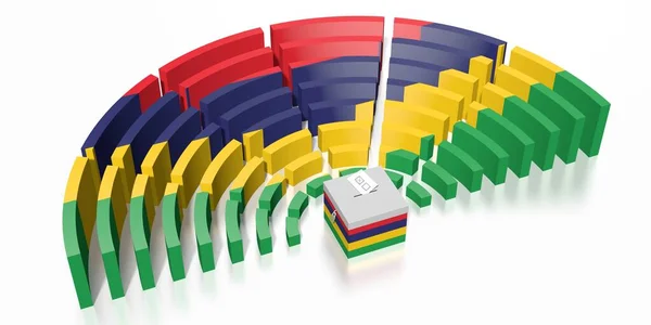Elecciones al Parlamento en Mauricio - Representación 3D — Foto de Stock