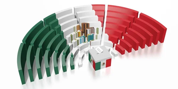 Meksika 'da parlamento seçimleri - 3D — Stok fotoğraf