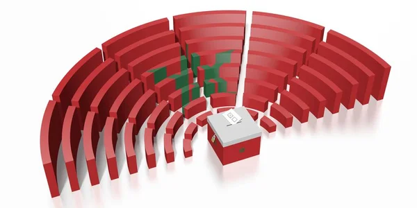 Elecciones al Parlamento en Marruecos - Representación 3D — Foto de Stock