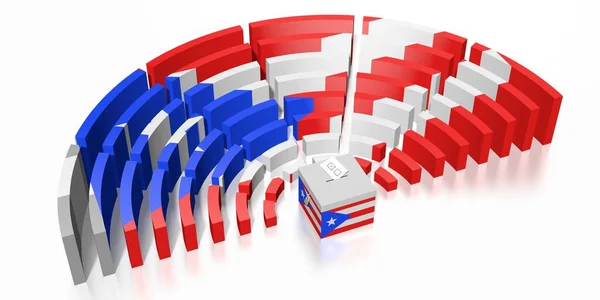 Elecciones al Parlamento en Puerto Rico - Representación 3D —  Fotos de Stock