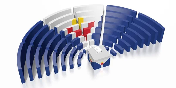 Elecciones al Parlamento en Saint Martin - Representación 3D — Foto de Stock