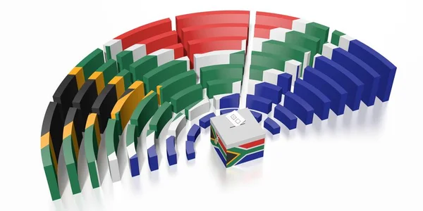 Elecciones al Parlamento en Sudáfrica - Representación 3D — Foto de Stock