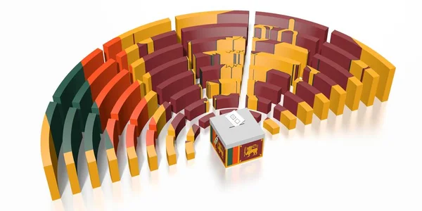 Elecciones al Parlamento en Sri Lanka - Representación 3D — Foto de Stock