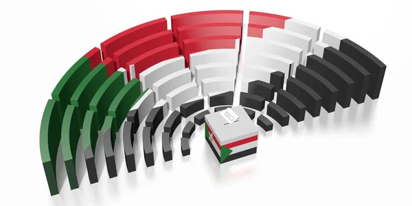 Парламентские выборы в Судане - 3D рендеринг — стоковое фото