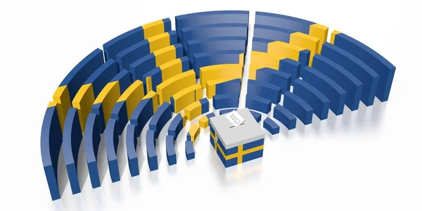 Riksdagsval i Sverige - 3d rendering — Stockfoto