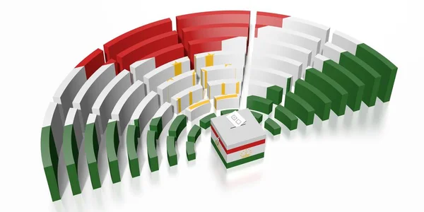 Parlementsverkiezingen in Tadzjikistan - 3d weergave — Stockfoto