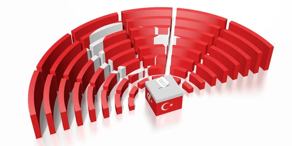 Elezioni del Parlamento in Turchia - rendering 3D — Foto Stock