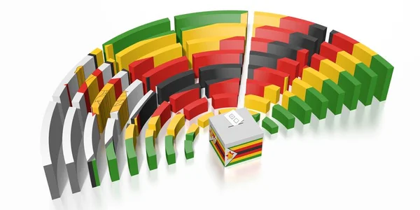 Parlamentswahl in Simbabwe - 3D-Darstellung — Stockfoto