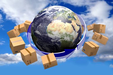 Dünya, uluslararası aktarım kavramı - 3D yorumlama