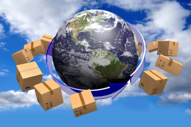 Dünya, uluslararası aktarım kavramı - 3D yorumlama