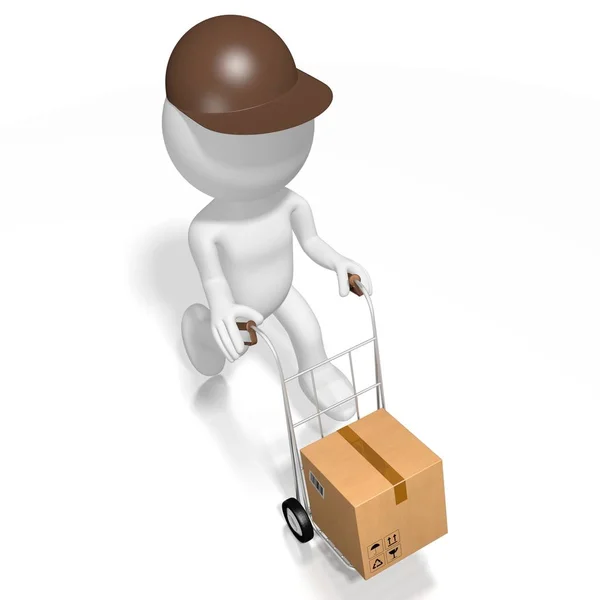 Courier, package delivery concept - 3D rendering — ストック写真