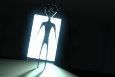 Uzaylı / Dünya dışı, ışık saçan kapı - 3D görüntüleme