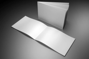A4 / A5 broşür modeli - kapak ve içerideki sayfalar - 3d biçimlendirme