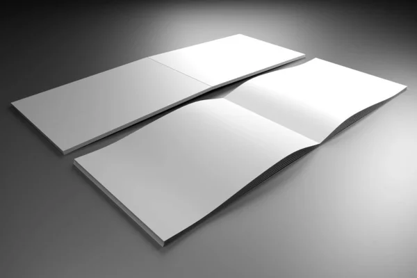 Modèle de brochure A4 / A5 - couverture et pages à l'intérieur - rendu 3D — Photo