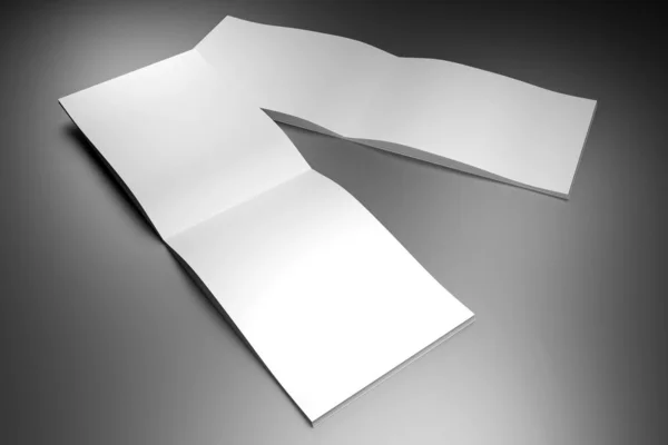 A4 / A5 μακέτα φυλλαδίου - σελίδες μέσα - 3d rendering — Φωτογραφία Αρχείου