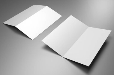 Broşür / davetiye düzenleme (2 x Dl, 2 x 99x210 mm) - 3d oluşturma