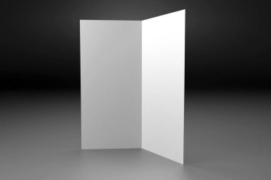 Broşür / davetiye düzenleme (2 x Dl, 2 x 99x210 mm) - 3d oluşturma