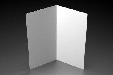 Broşür / davetiye düzenleme (2 x Dl, 2 x 99x210 mm) - 3d oluşturma