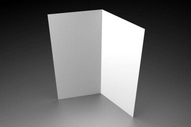 Broşür / davetiye düzenleme (2 x Dl, 2 x 99x210 mm) - 3d oluşturma